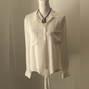 Chico's Cream Button-Down Shirt